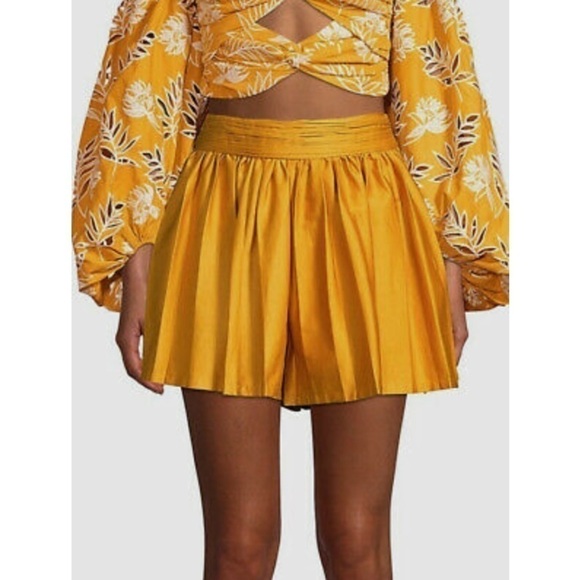 AMUR Tami Pleated Skort Shorts Turmeric Gold size 8 - Picture 5 of 16